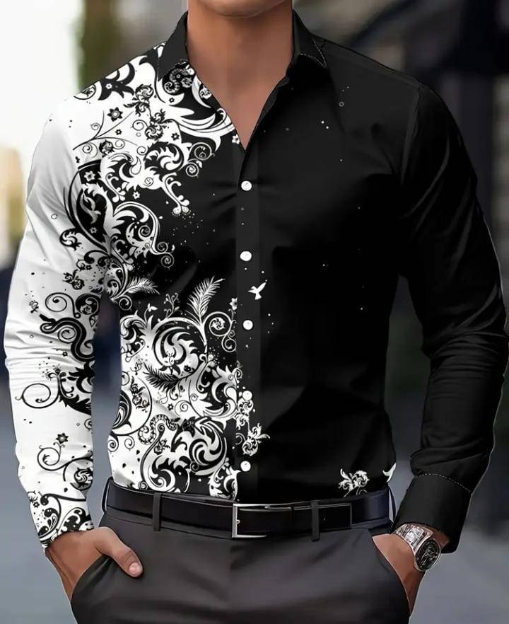Men's Printed Shirt Long Sleeve