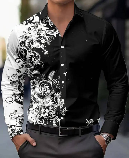 Men's Printed Shirt Long Sleeve
