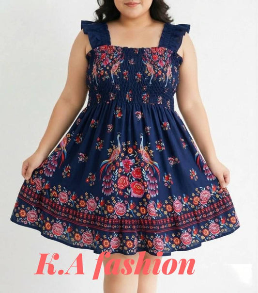 Blue and red frock
