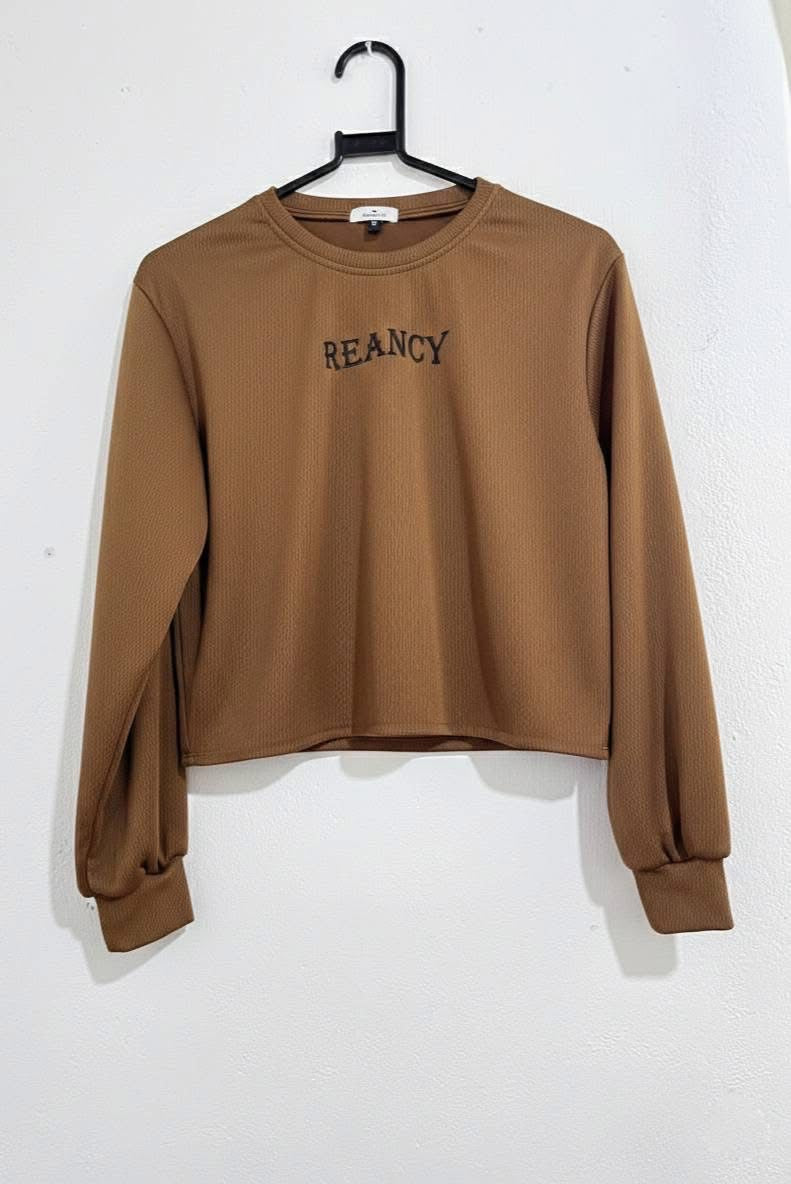Long Sleeves Crop Top