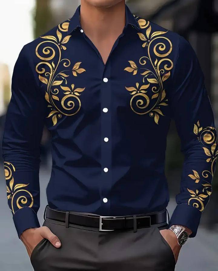 Men's Print Shirt Long Sleeve