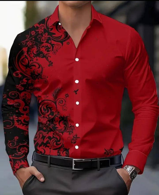 Men's Printed Shirt Long Sleeve